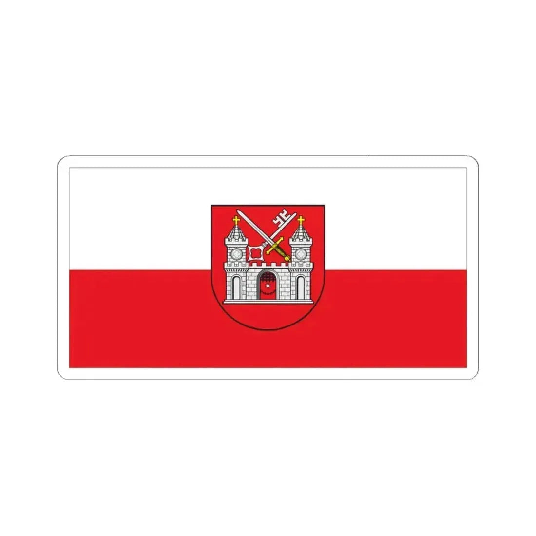 Flag of Tartu Estonia - STICKER Vinyl Kiss-Cut Decal 3 Inch White - The Sticker Space
