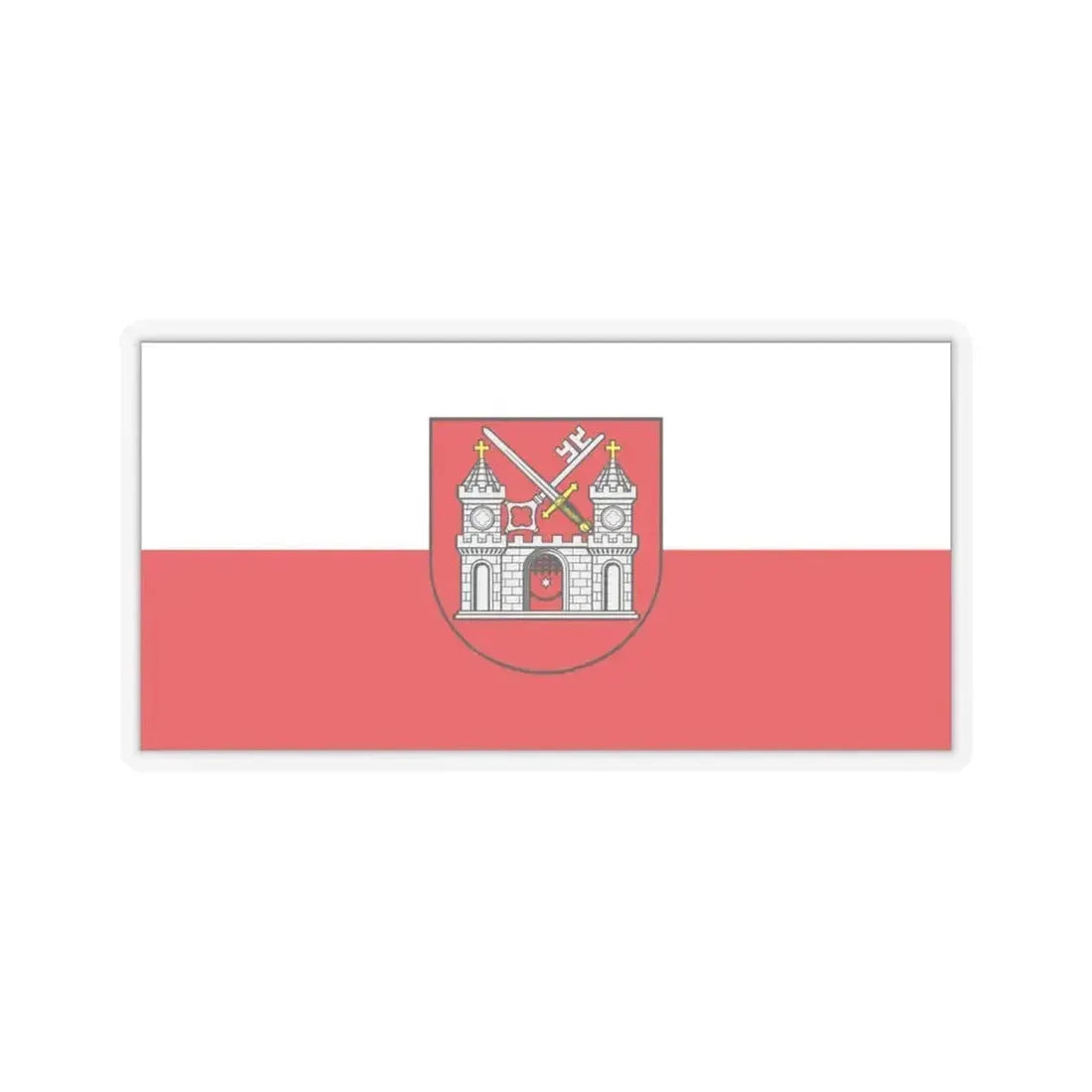 Flag of Tartu Estonia - STICKER Vinyl Kiss-Cut Decal 4 Inch Transparent - The Sticker Space
