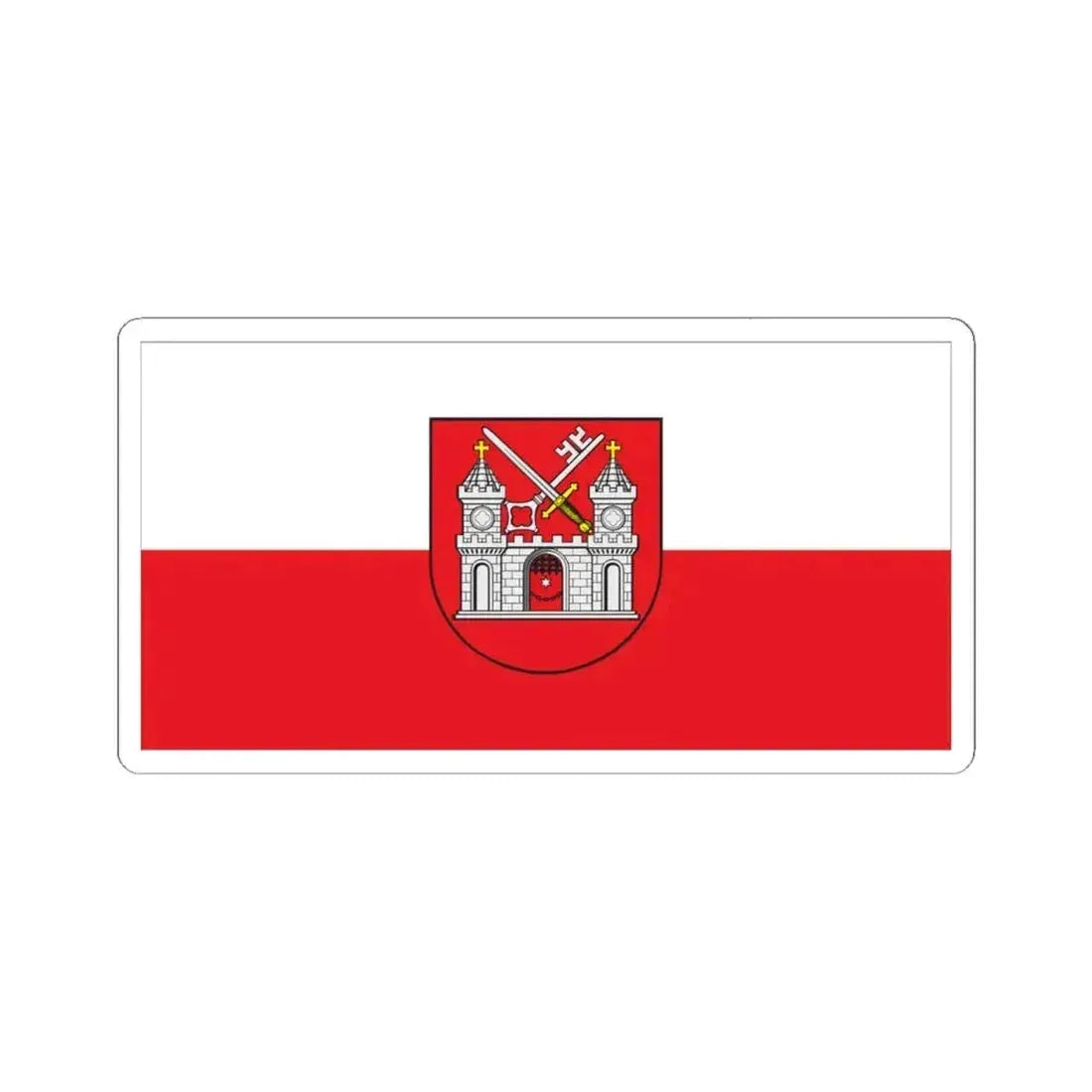 Flag of Tartu Estonia - STICKER Vinyl Kiss-Cut Decal 4 Inch White - The Sticker Space