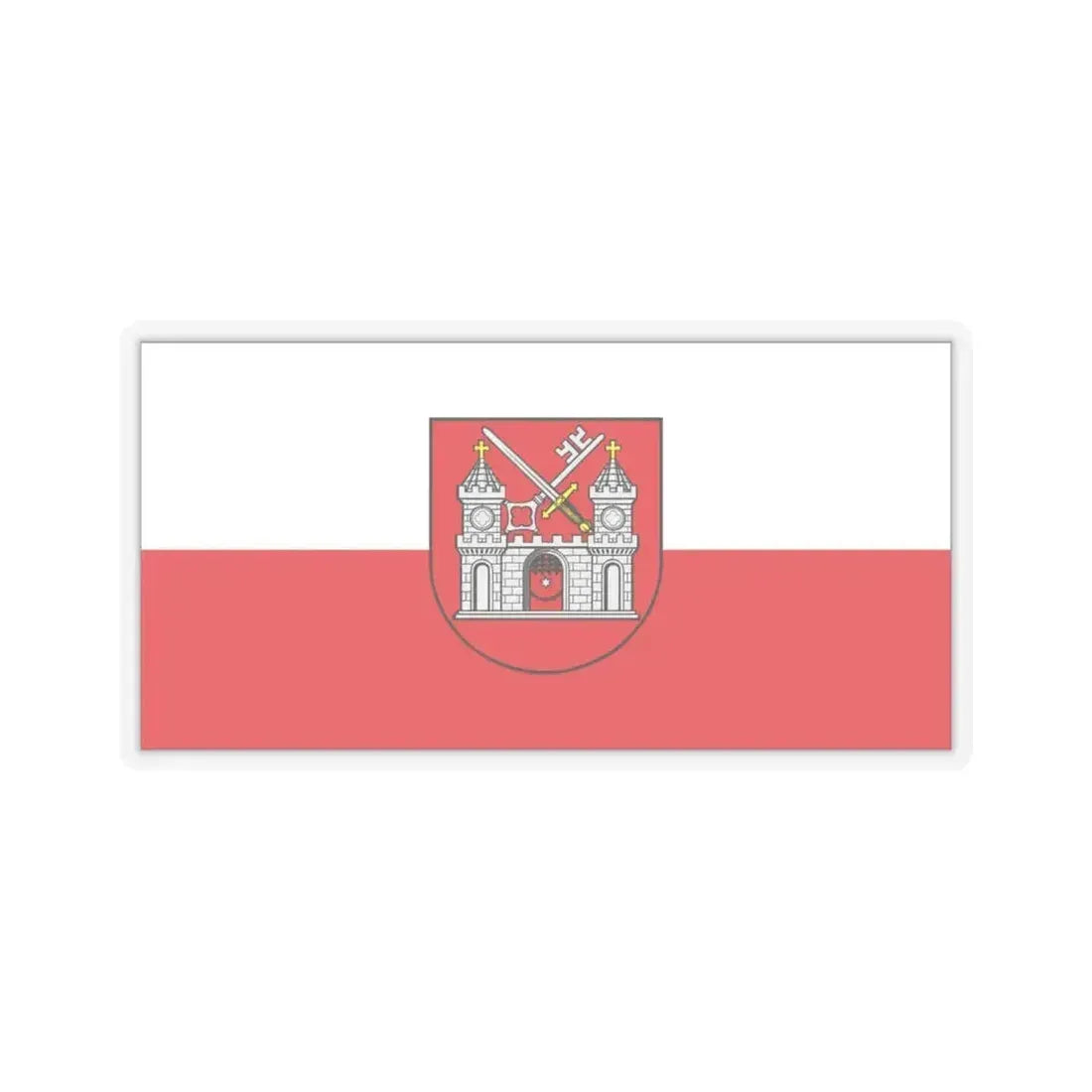 Flag of Tartu Estonia - STICKER Vinyl Kiss-Cut Decal 6 Inch Transparent - The Sticker Space