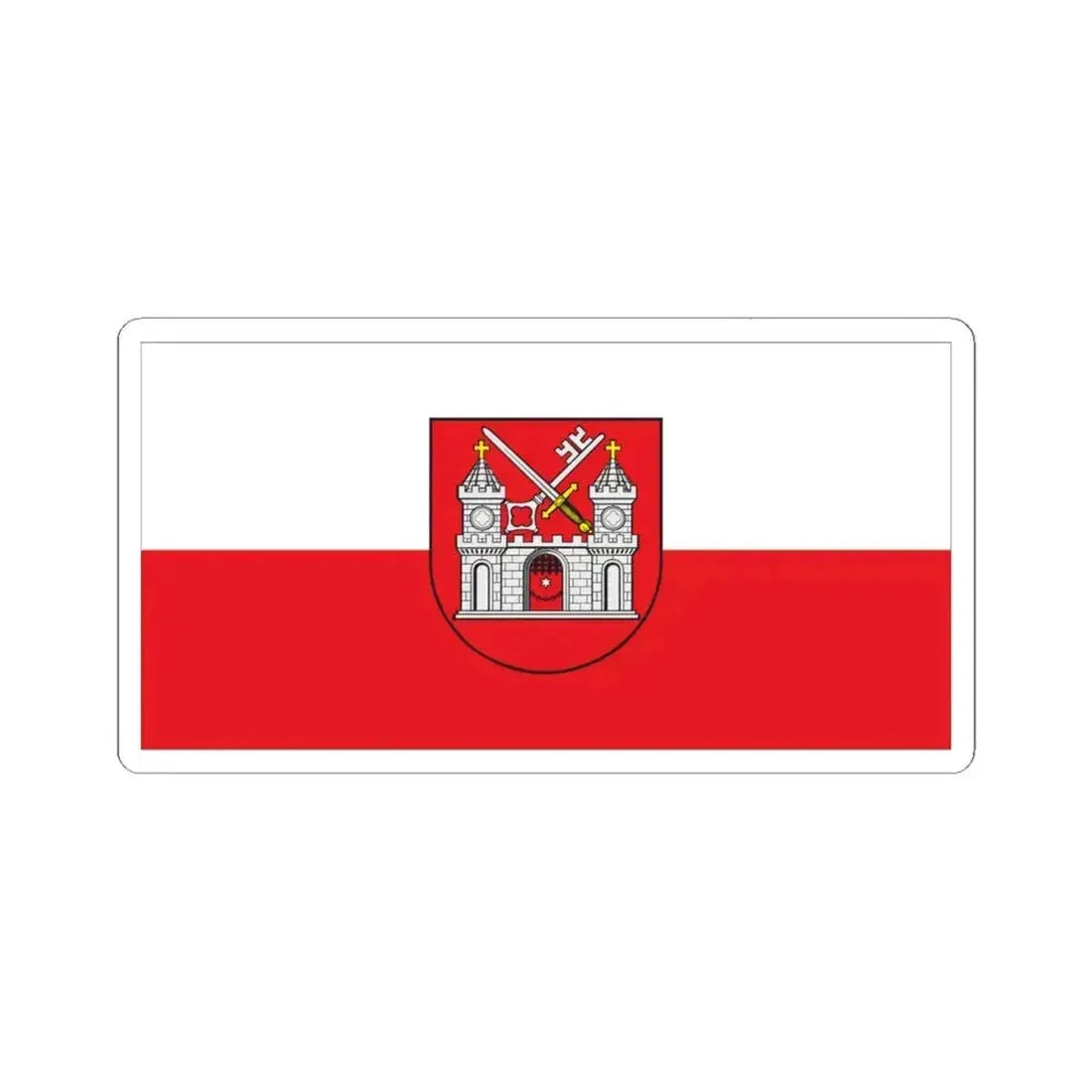 Flag of Tartu Estonia - STICKER Vinyl Kiss-Cut Decal 6 Inch White - The Sticker Space