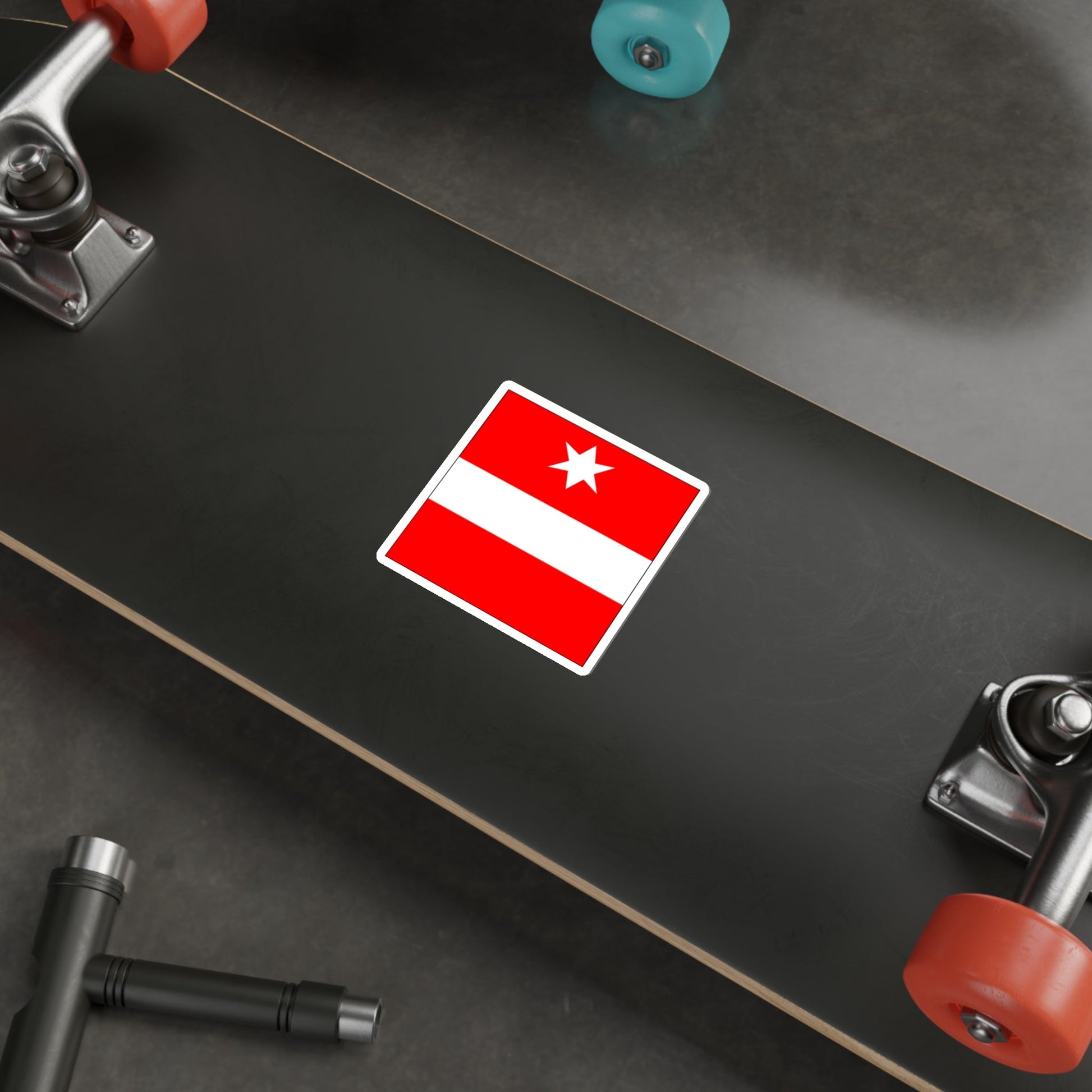 Flag of Täsch Switzerland STICKER Vinyl Die-Cut Decal-The Sticker Space