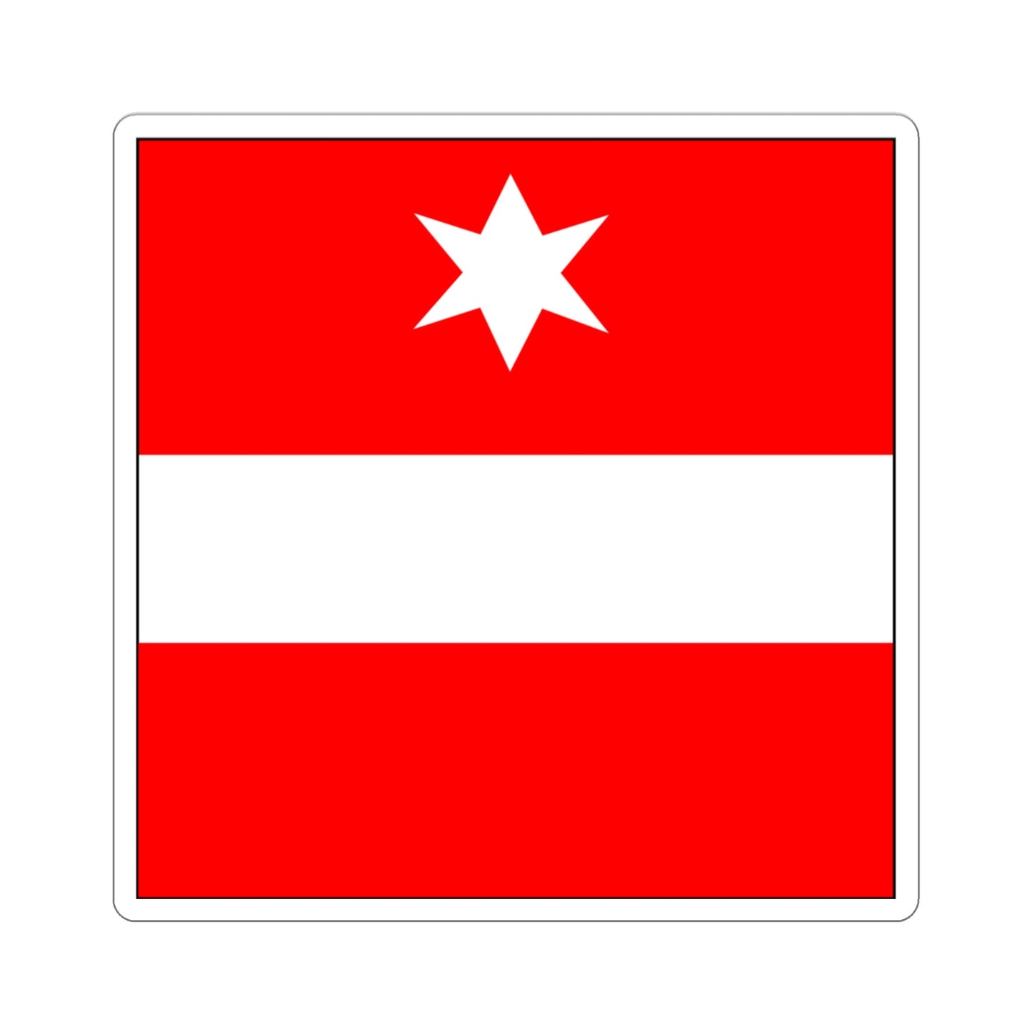 Flag of Täsch Switzerland STICKER Vinyl Die-Cut Decal-3 Inch-The Sticker Space