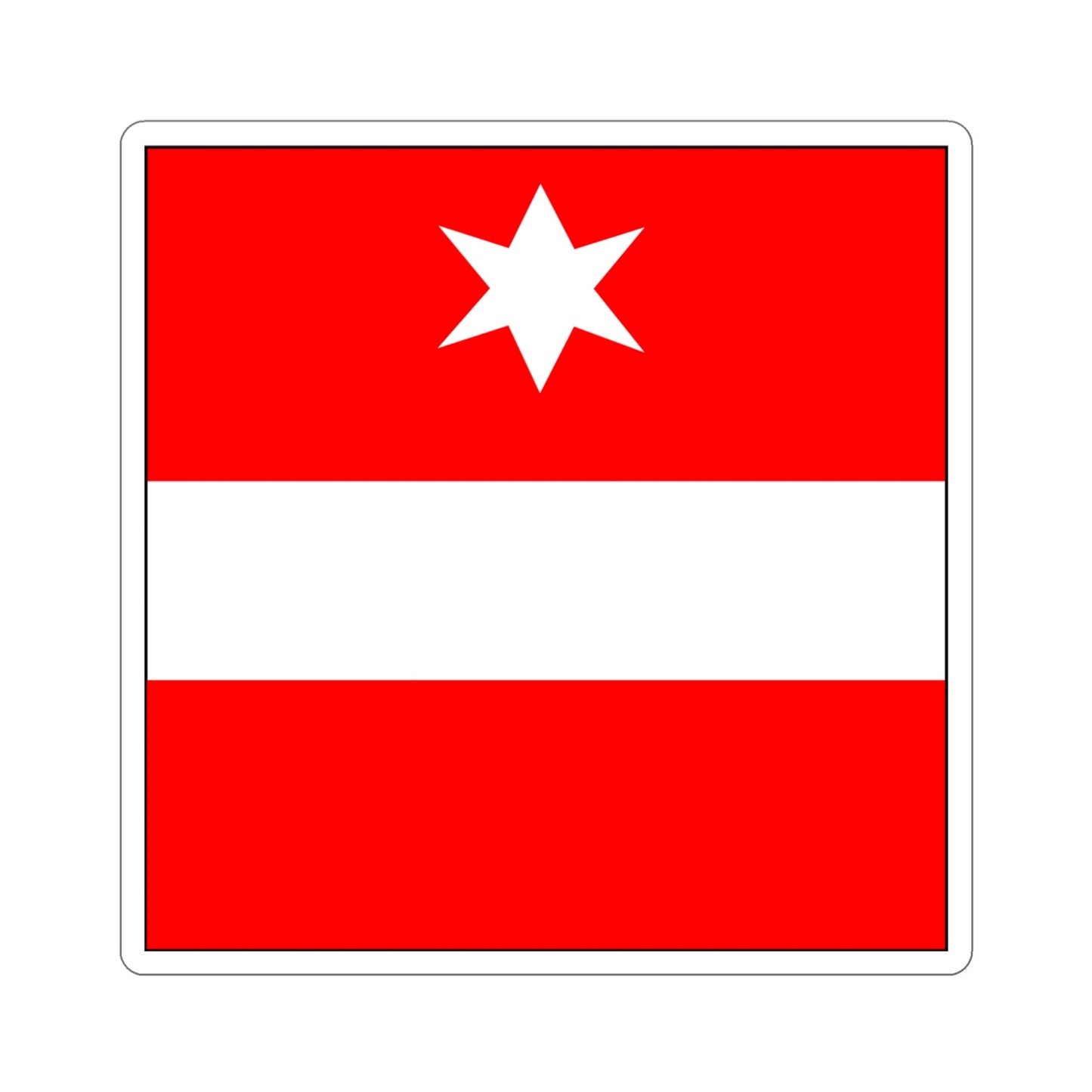 Flag of Täsch Switzerland STICKER Vinyl Die-Cut Decal-4 Inch-The Sticker Space