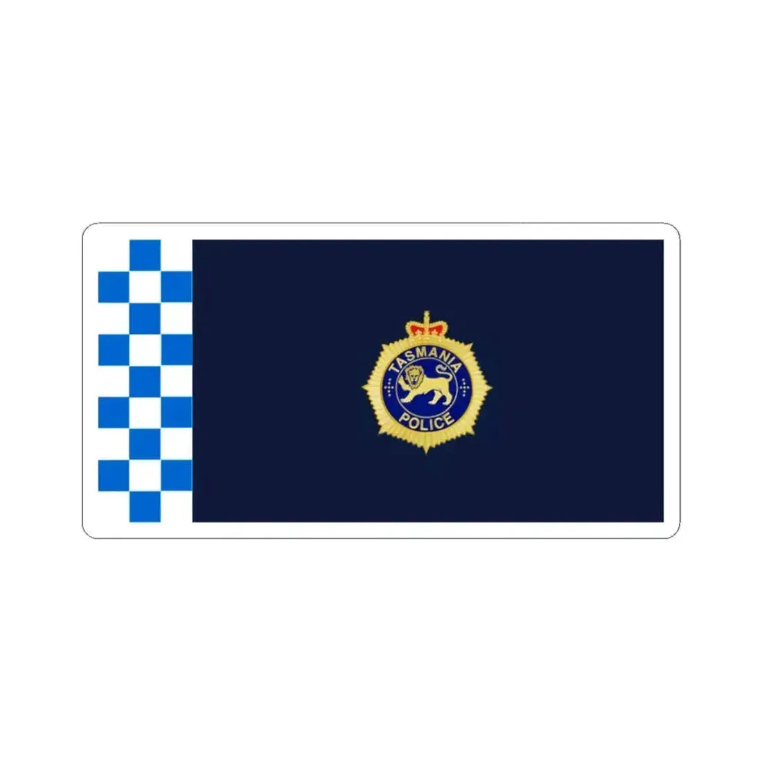 Flag of Tasmania Police (Australia) STICKER Vinyl Kiss-Cut Decal 3 Inch White - The Sticker Space
