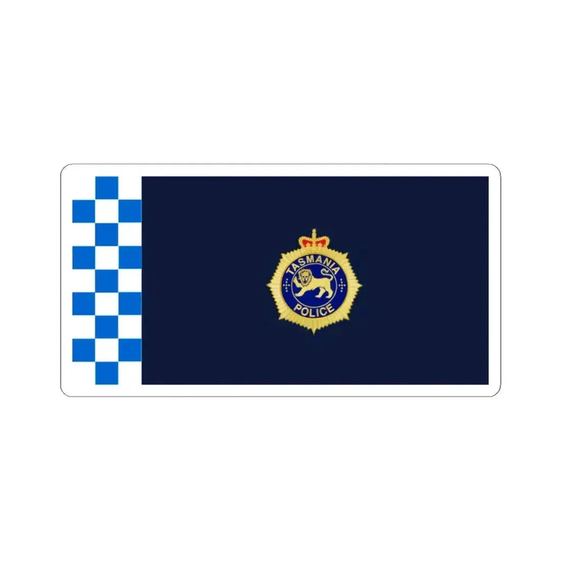 Flag of Tasmania Police (Australia) STICKER Vinyl Kiss-Cut Decal 4 Inch White - The Sticker Space