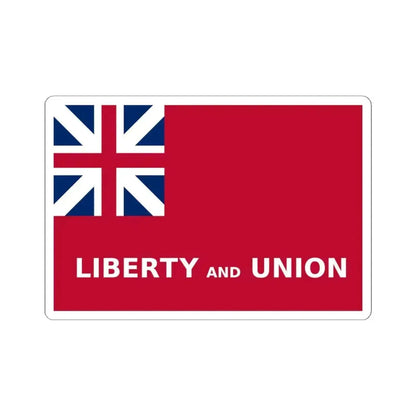 Flag of Taunton, Massachusetts - STICKER Vinyl Kiss-Cut Decal 6 Inch White - The Sticker Space