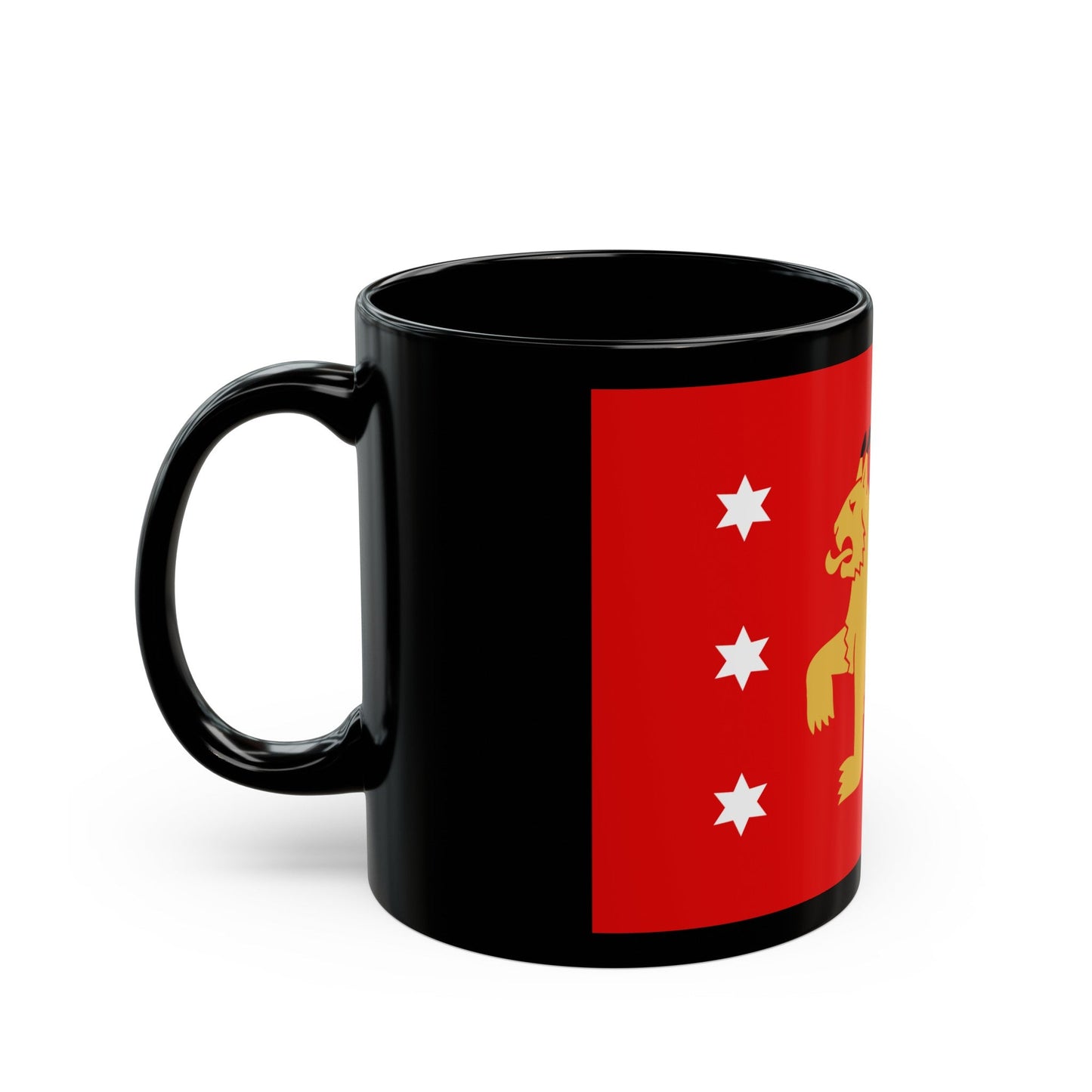 Flag of Tavastia Proper Finland - Black Coffee Mug-The Sticker Space