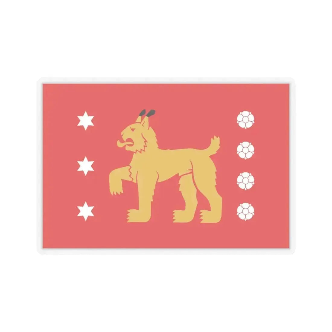 Flag of Tavastia Proper Finland - STICKER Vinyl Kiss-Cut Decal 6 Inch Transparent - The Sticker Space