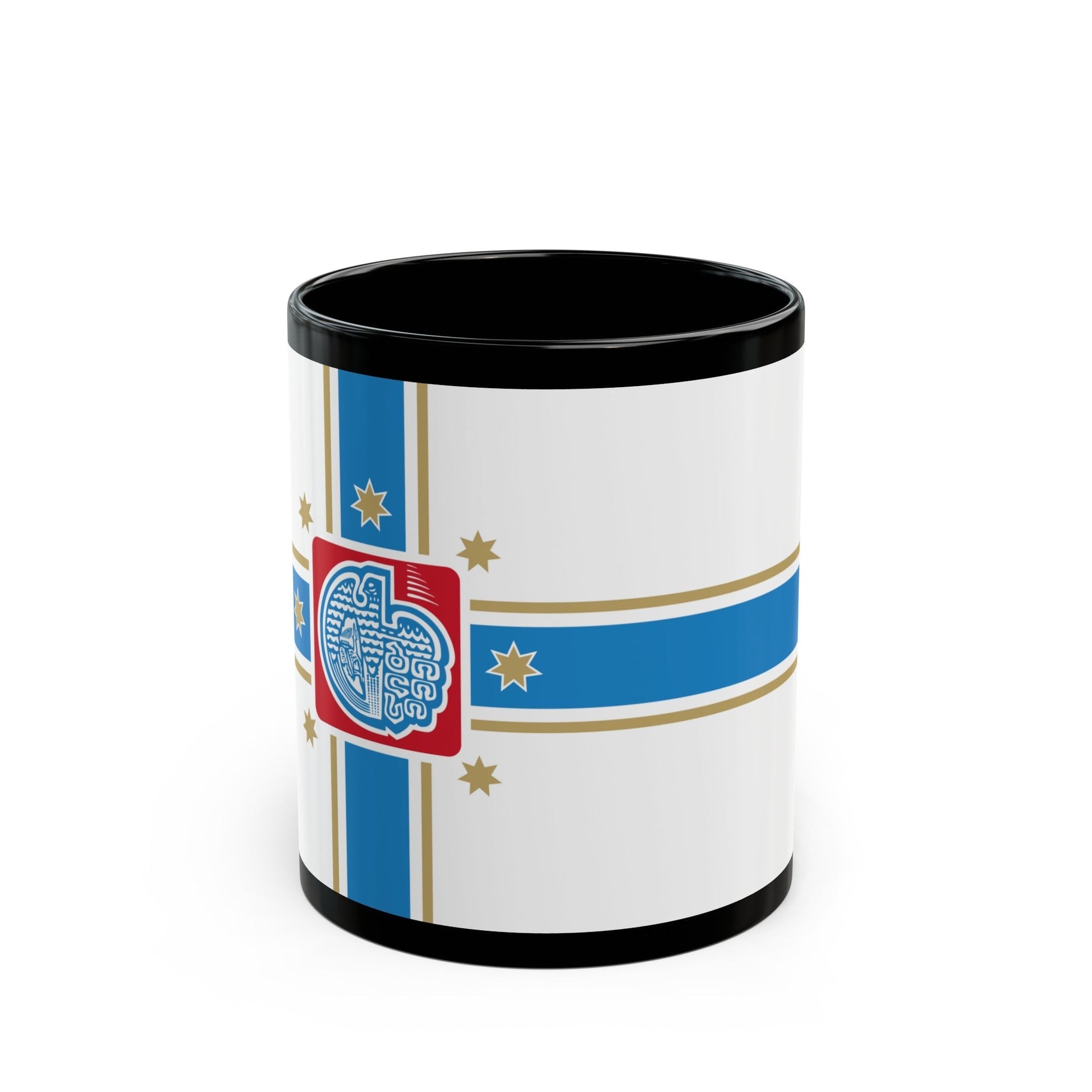 Flag of Tbilisi Georgia - Black Coffee Mug-11oz-The Sticker Space