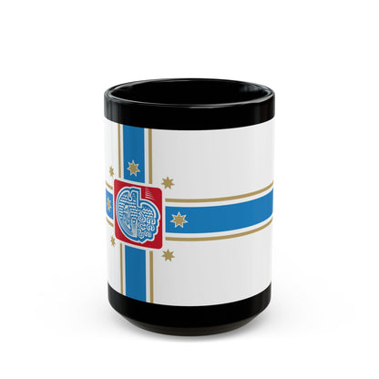 Flag of Tbilisi Georgia - Black Coffee Mug-15oz-The Sticker Space