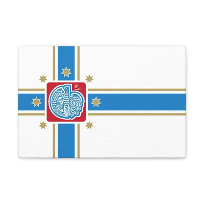 Flag of Tbilisi Georgia - Canvas Wall Art 18″ x 12″ 1.25" - The Sticker Space
