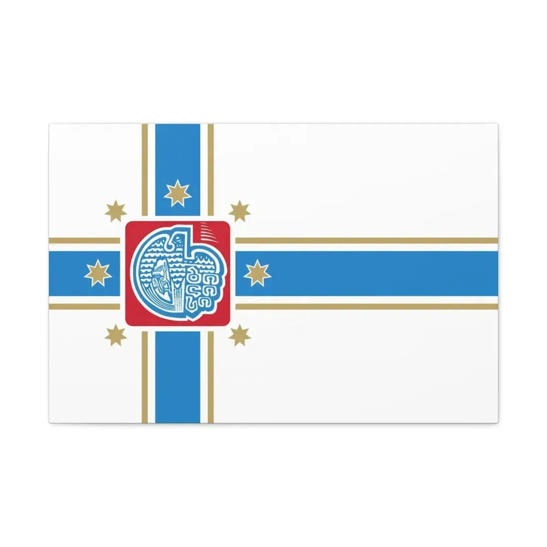 Flag of Tbilisi Georgia - Canvas Wall Art 30" x 20" 1.25" - The Sticker Space