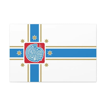 Flag of Tbilisi Georgia - Canvas Wall Art 36" x 24" 1.25" - The Sticker Space