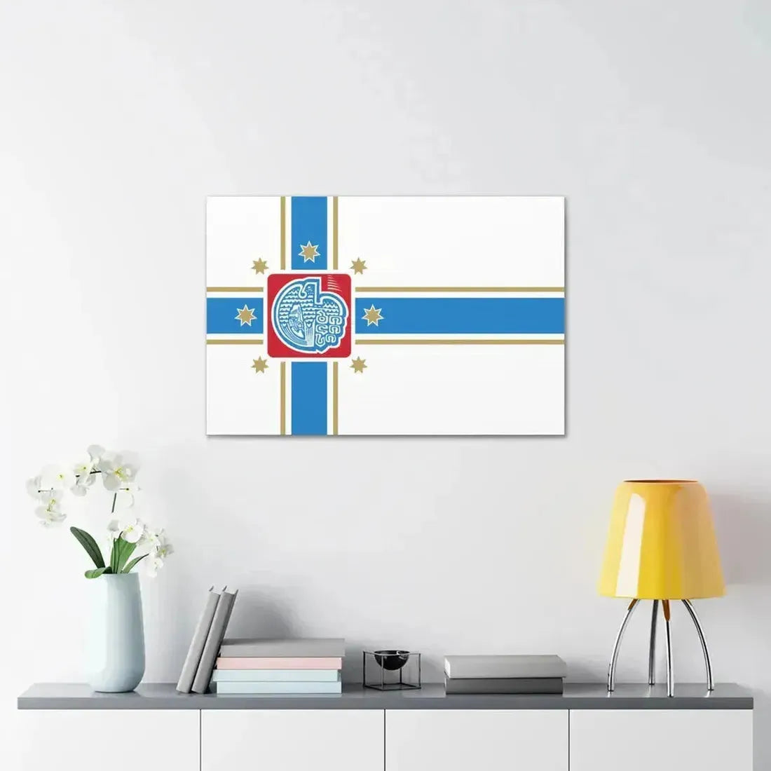 Flag of Tbilisi Georgia - Canvas Wall Art - The Sticker Space