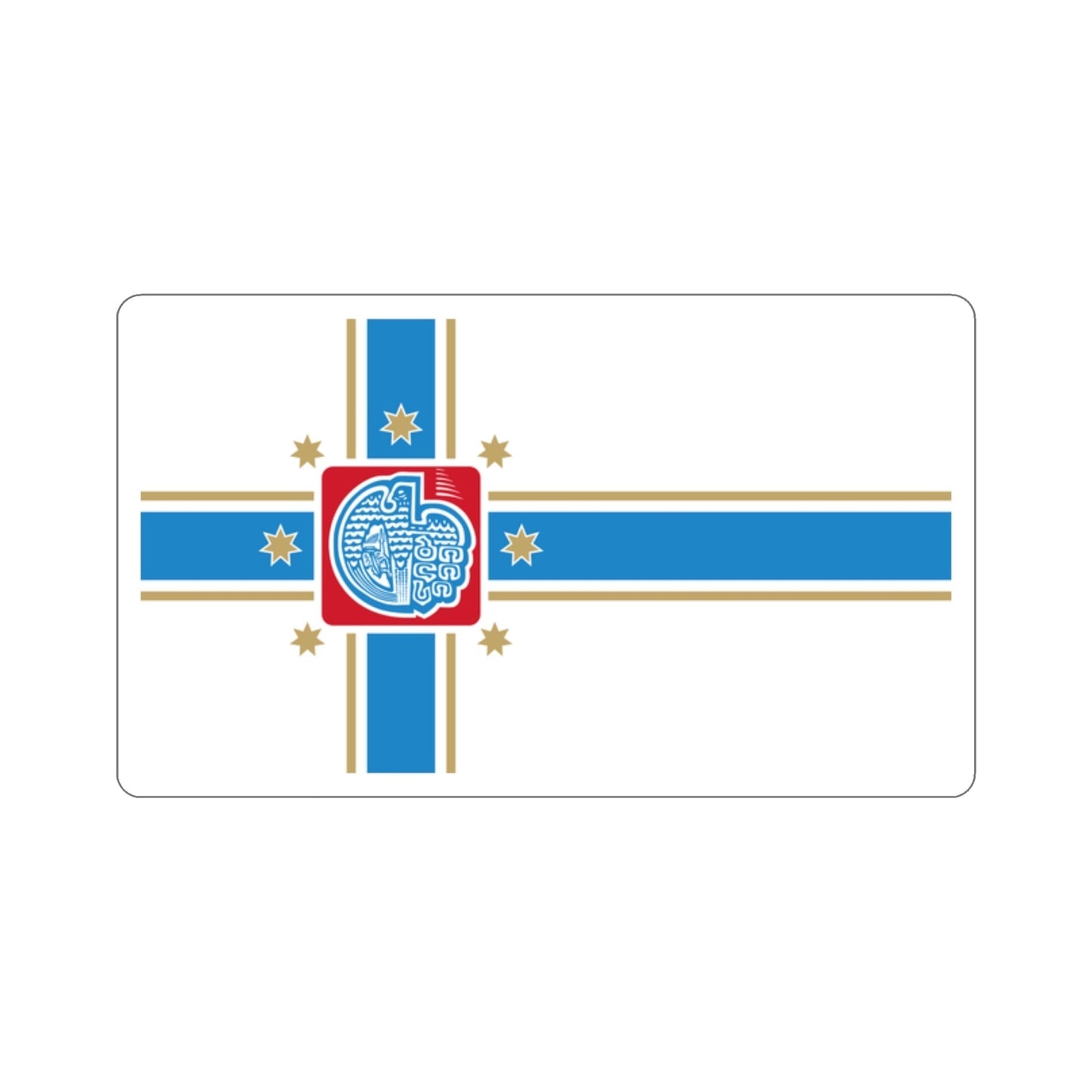 Flag of Tbilisi Georgia STICKER Vinyl Die-Cut Decal-2 Inch-The Sticker Space