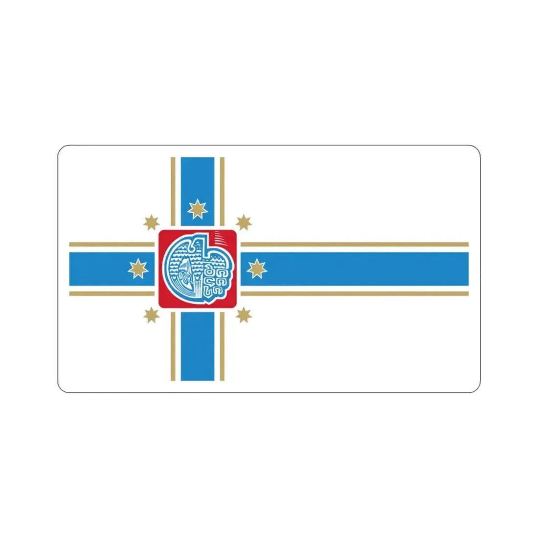 Flag of Tbilisi Georgia STICKER Vinyl Die-Cut Decal 3 Inch - The Sticker Space