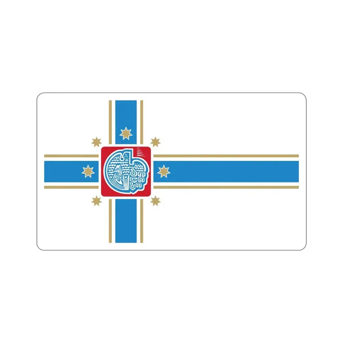 Flag of Tbilisi Georgia STICKER Vinyl Die-Cut Decal 5 Inch - The Sticker Space