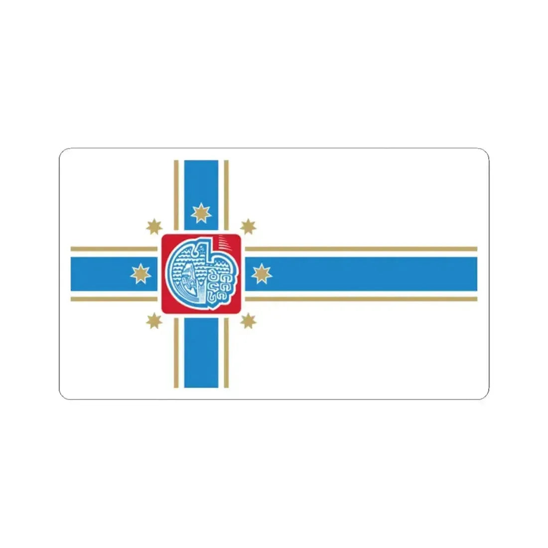 Flag of Tbilisi Georgia - STICKER Vinyl Kiss-Cut Decal 2 Inch White - The Sticker Space