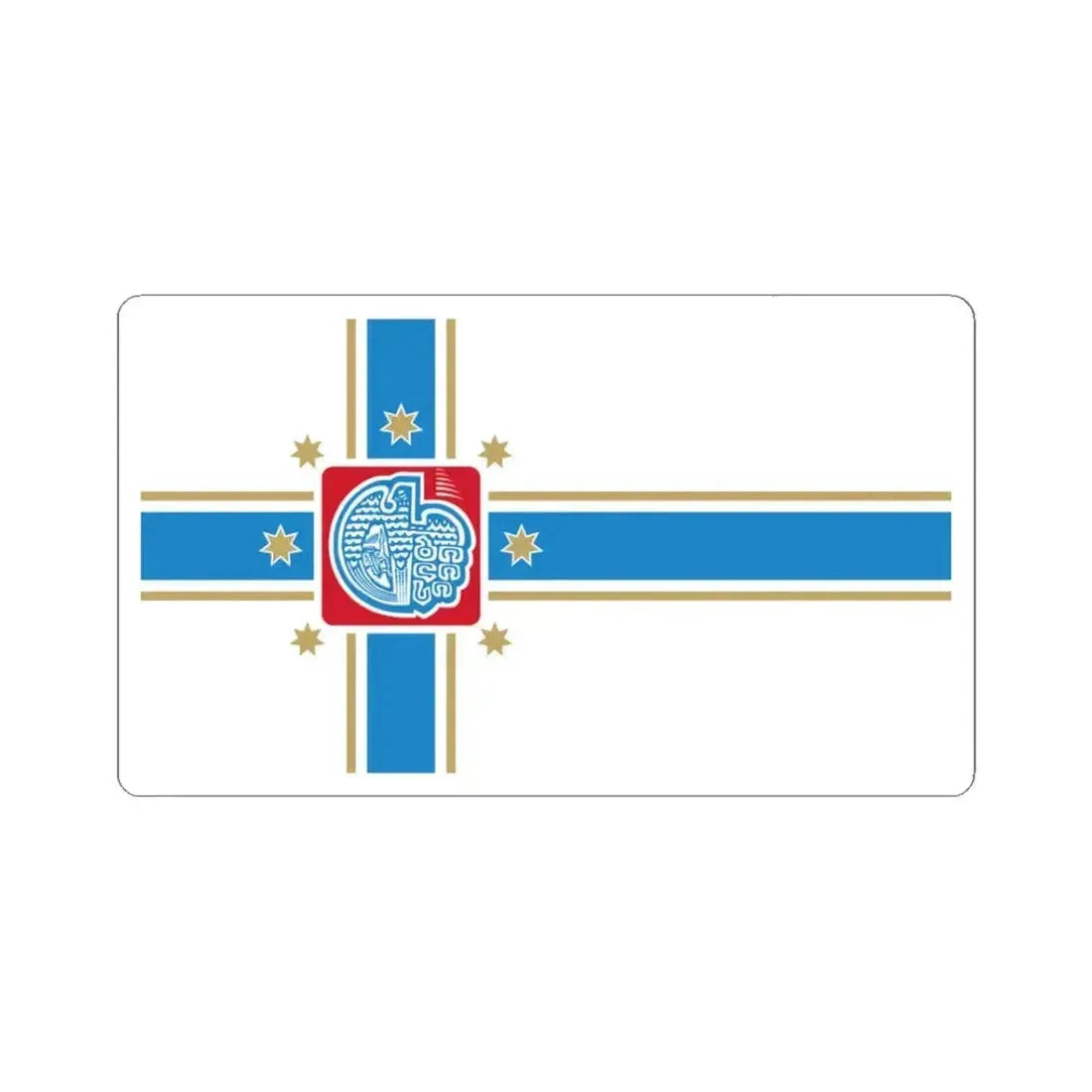 Flag of Tbilisi Georgia - STICKER Vinyl Kiss-Cut Decal 3 Inch White - The Sticker Space