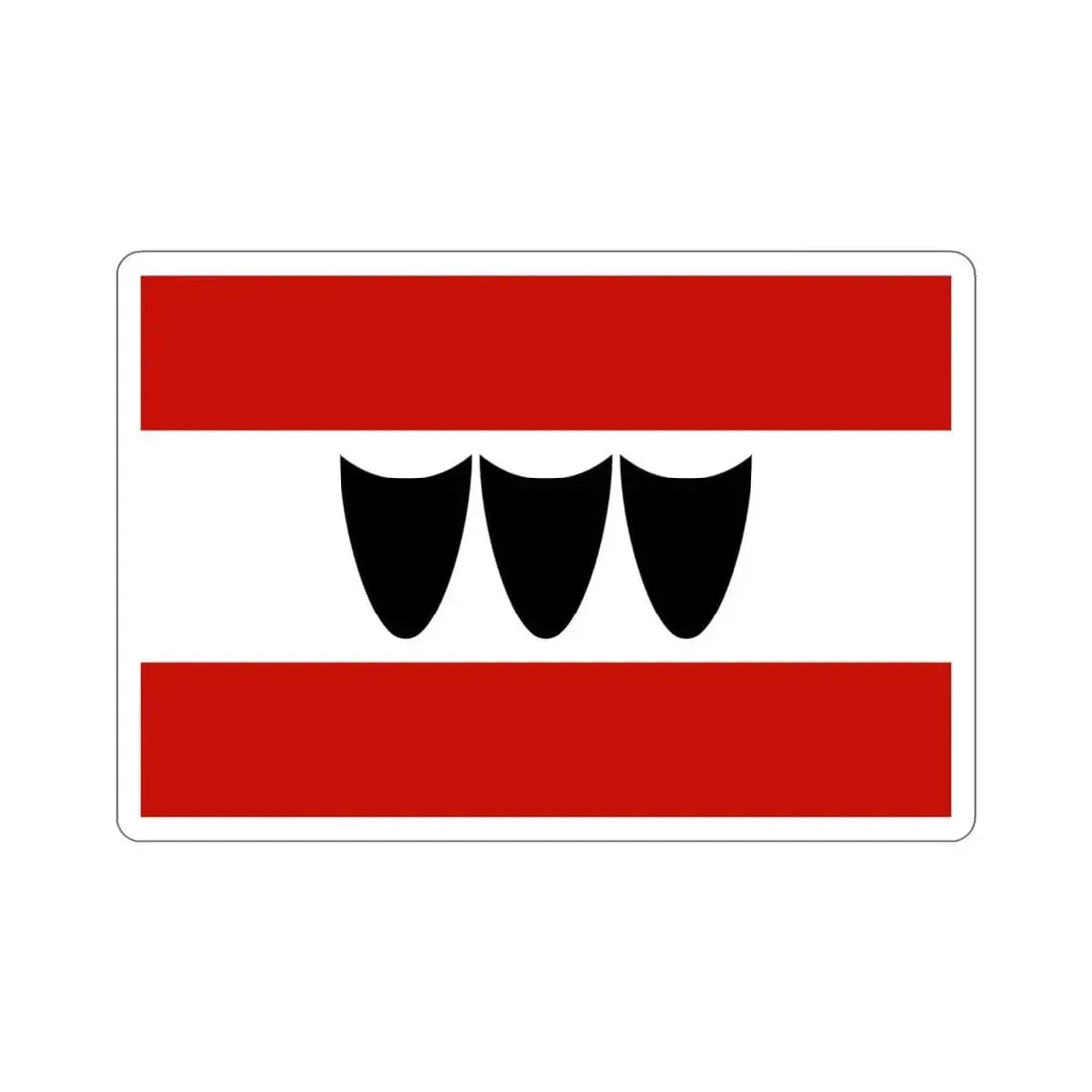 Flag of Třebíč Czech Republic STICKER Vinyl Die-Cut Decal 3 Inch - The Sticker Space