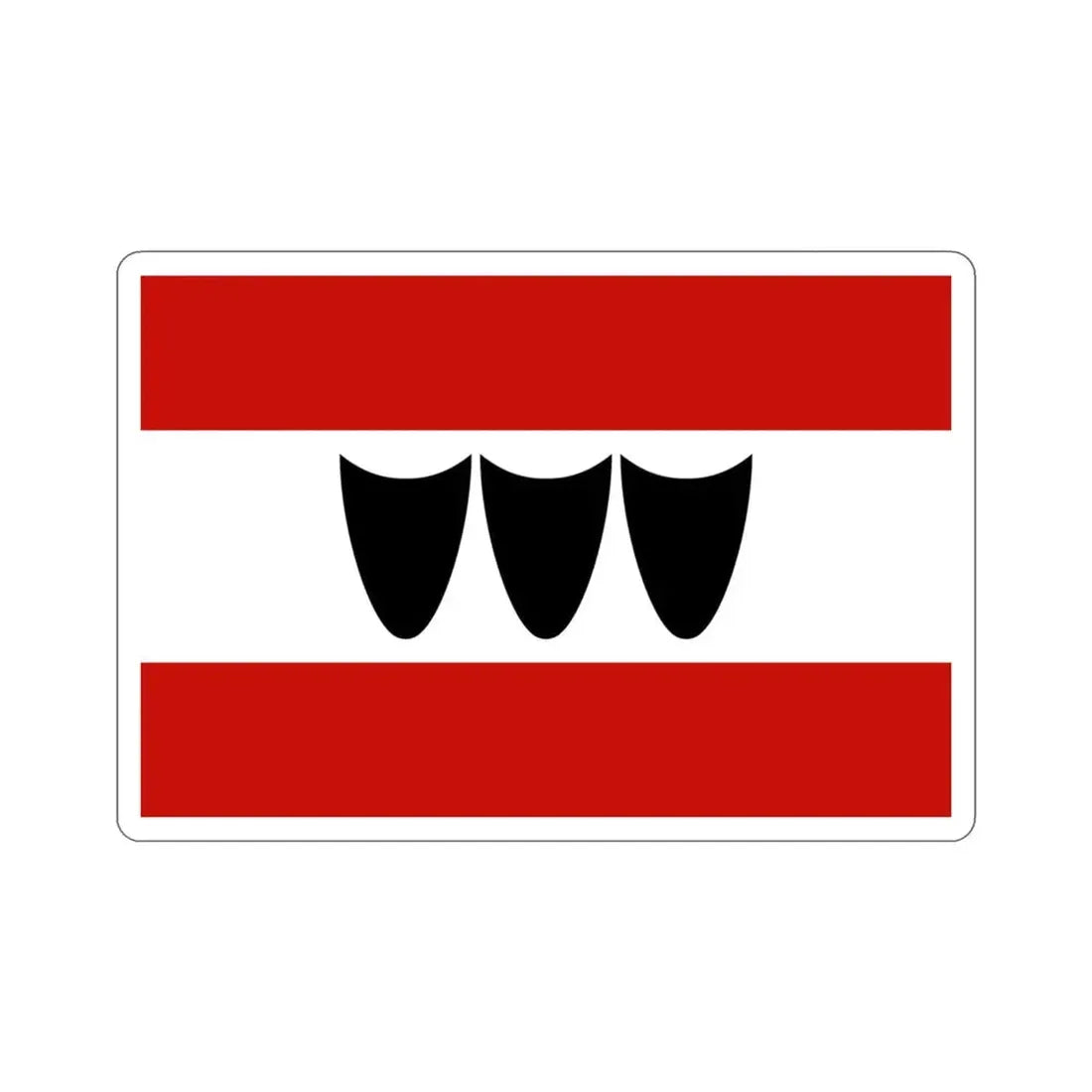 Flag of Třebíč Czech Republic STICKER Vinyl Die-Cut Decal 3 Inch - The Sticker Space
