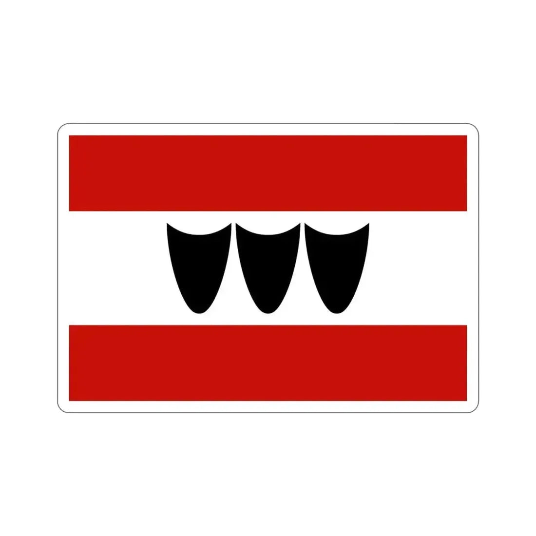 Flag of Třebíč Czech Republic STICKER Vinyl Die-Cut Decal 4 Inch - The Sticker Space