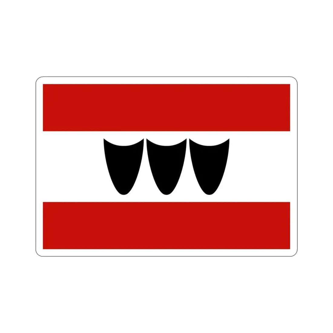 Flag of Třebíč Czech Republic STICKER Vinyl Die-Cut Decal 4 Inch - The Sticker Space
