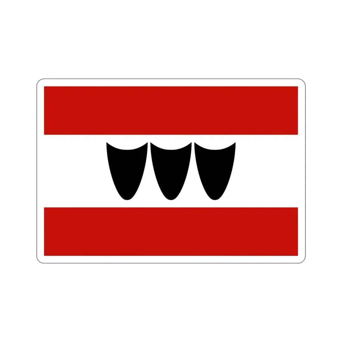 Flag of Třebíč Czech Republic STICKER Vinyl Die-Cut Decal 6 Inch - The Sticker Space