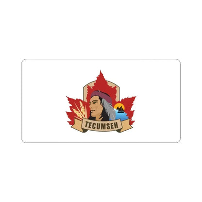 Flag of Tecumseh Canada (Canada) STICKER Vinyl Kiss-Cut Decal 3 Inch White - The Sticker Space