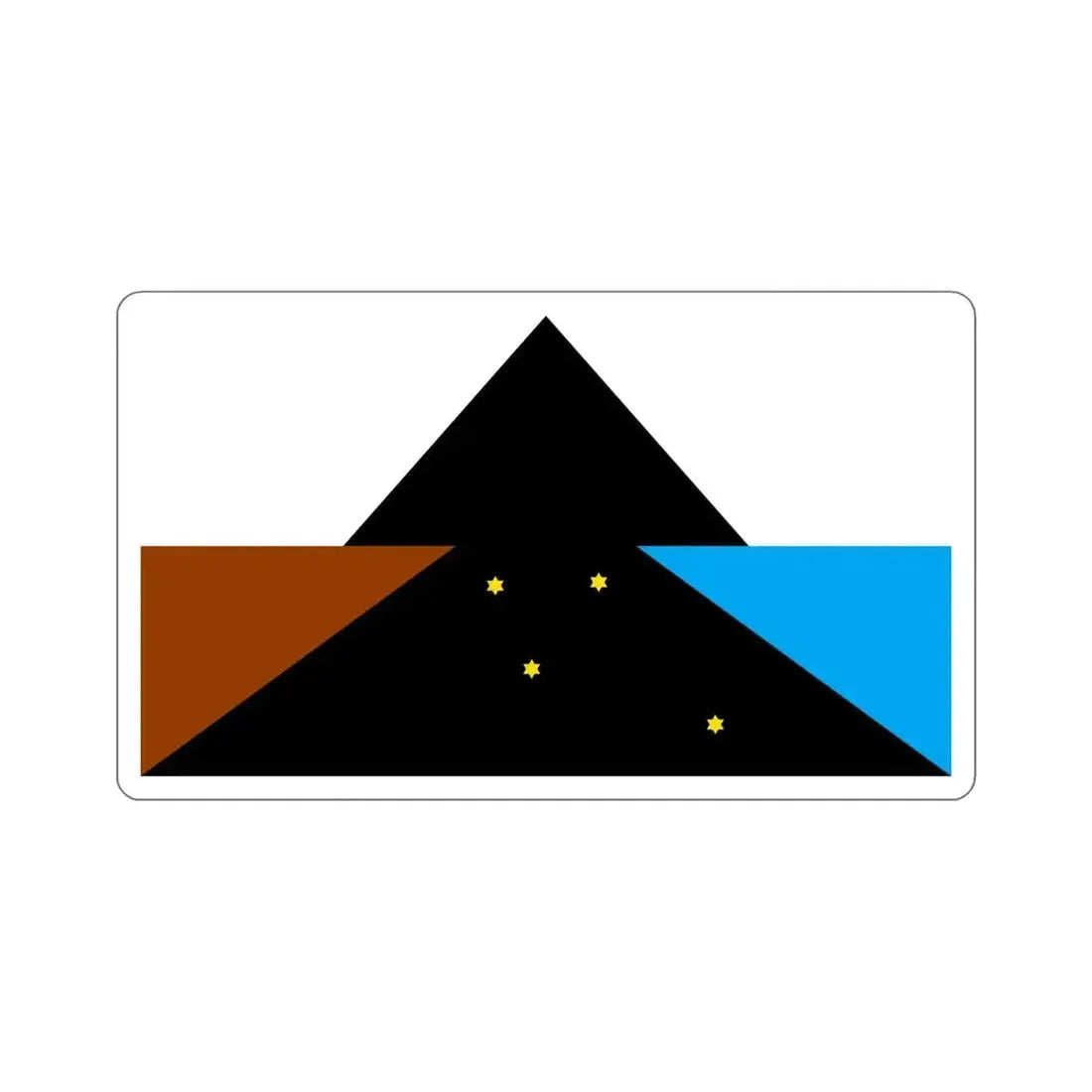 Flag of Tehuelche People STICKER Vinyl Die-Cut Decal - The Sticker Space