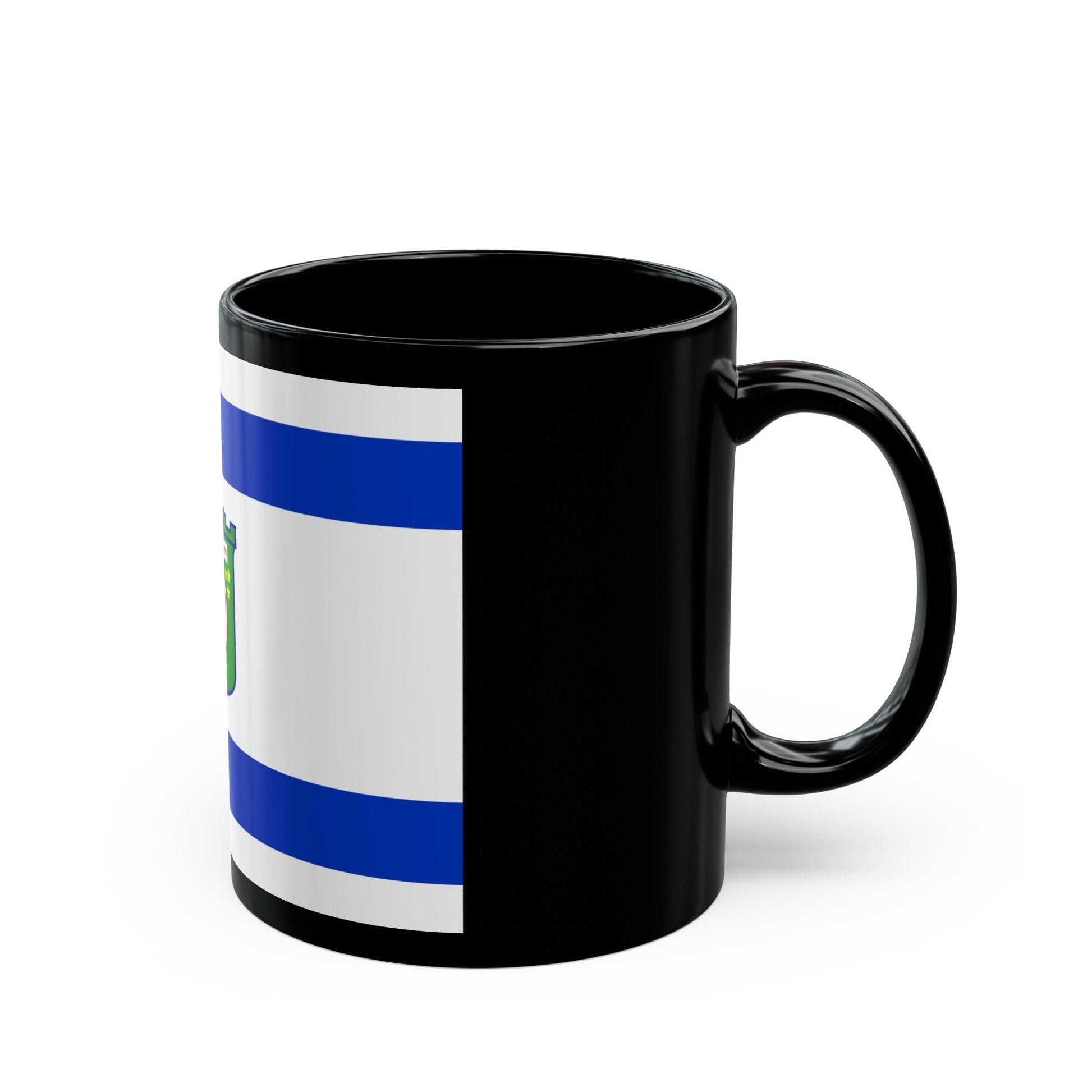 Flag of Tel Aviv Israel - Black Coffee Mug-The Sticker Space