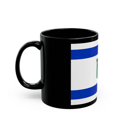 Flag of Tel Aviv Israel - Black Coffee Mug-The Sticker Space