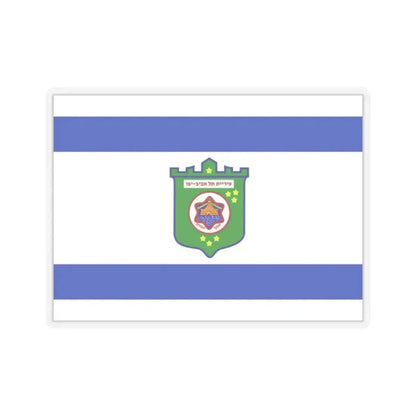 Flag of Tel Aviv Israel - STICKER Vinyl Kiss-Cut Decal 2 Inch Transparent - The Sticker Space