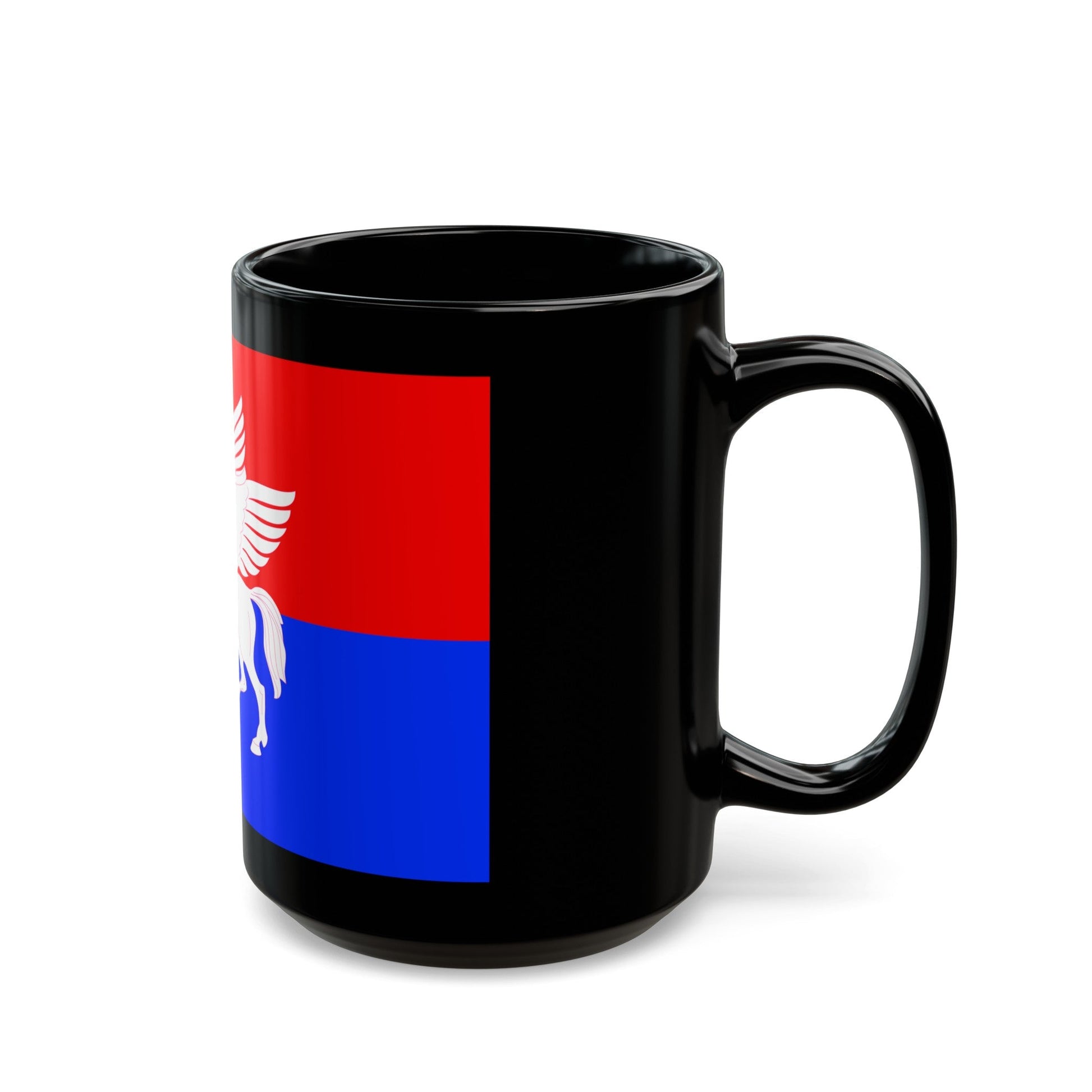 Flag of Telavi Georgia - Black Coffee Mug-The Sticker Space