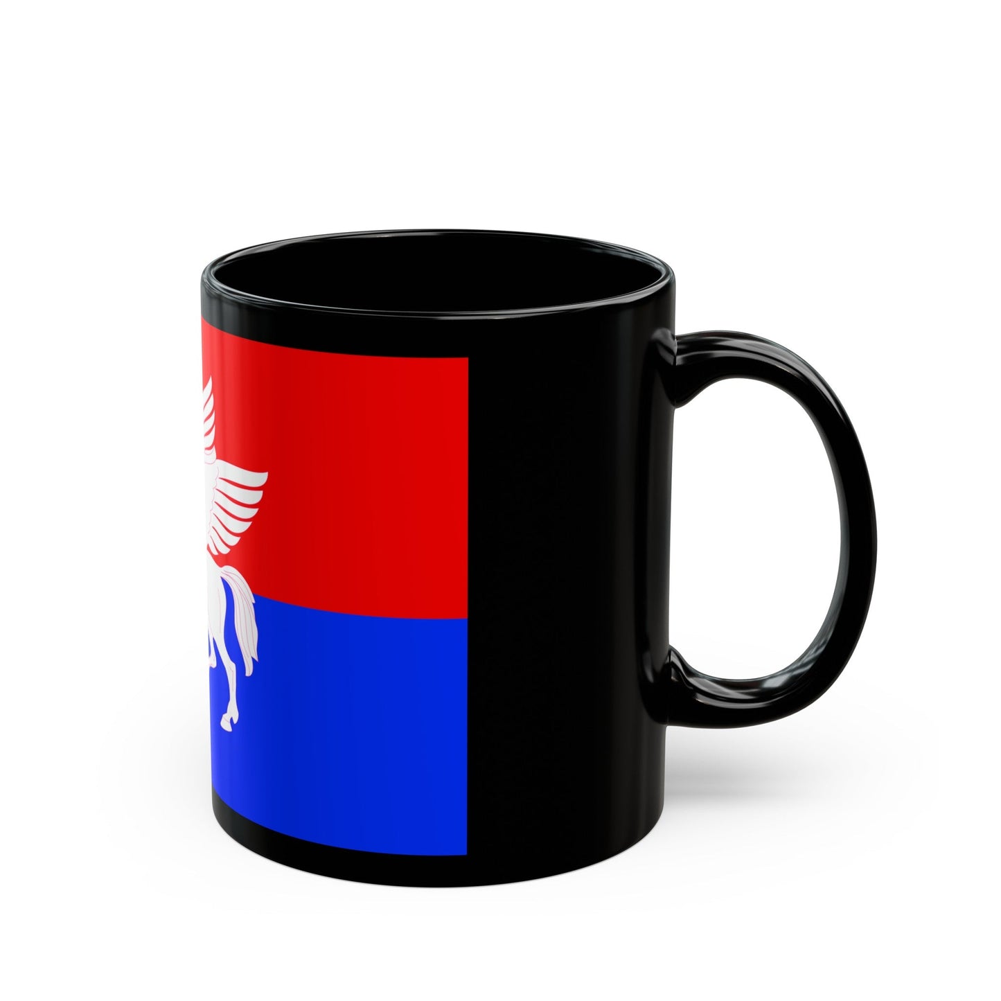 Flag of Telavi Georgia - Black Coffee Mug-The Sticker Space