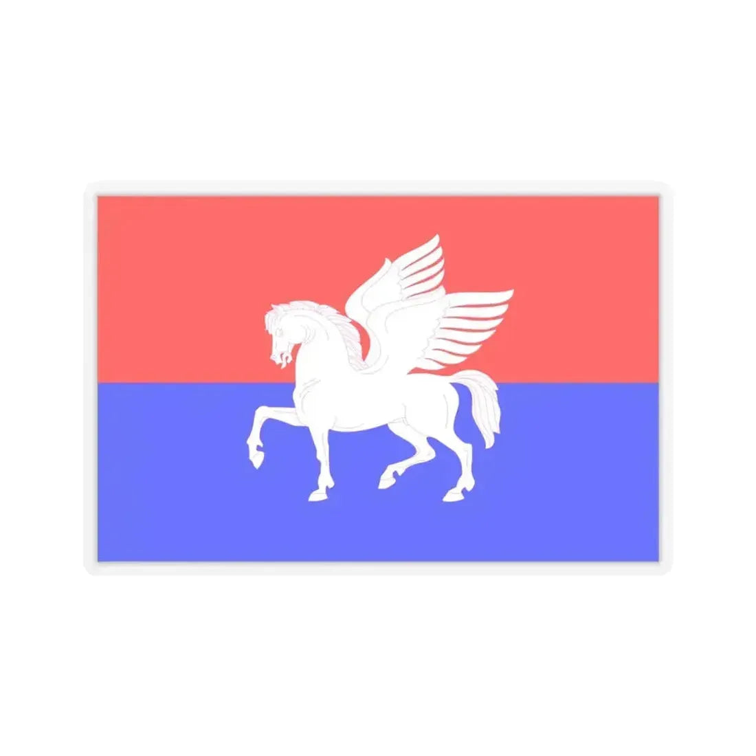 Flag of Telavi Georgia - STICKER Vinyl Kiss-Cut Decal 6 Inch Transparent - The Sticker Space