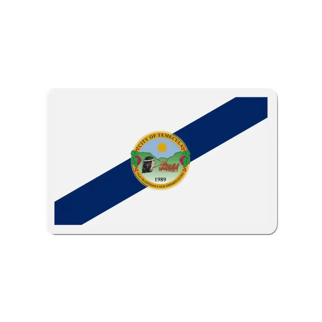 Flag of Temecula California - Refrigerator Magnet 3 Inch - The Sticker Space