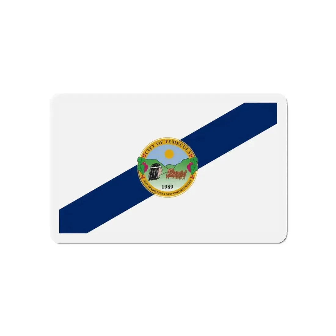 Flag of Temecula California - Refrigerator Magnet 4 Inch - The Sticker Space