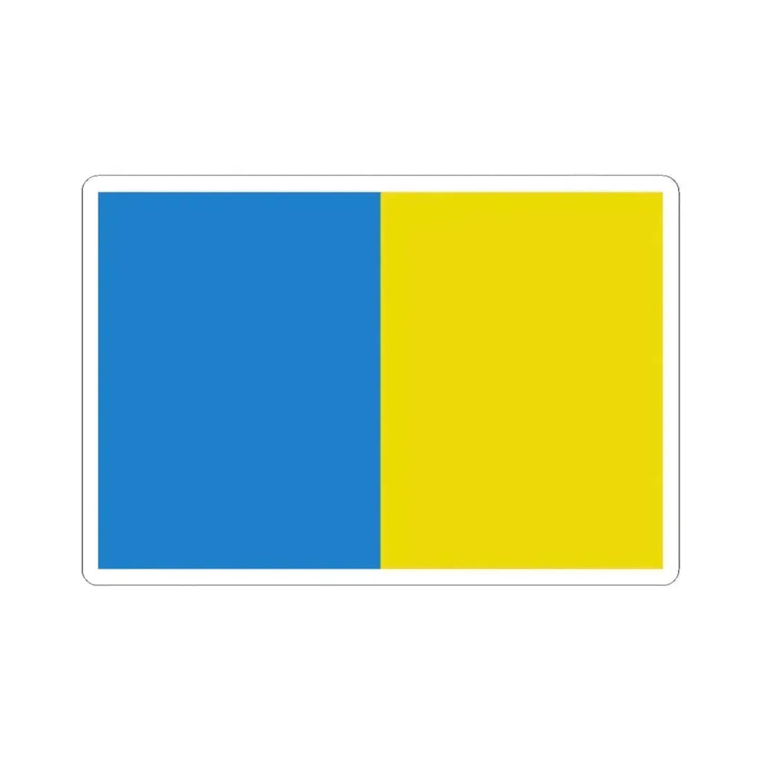 Flag of Temse (Belgium) STICKER Vinyl Kiss-Cut Decal 2 Inch White - The Sticker Space