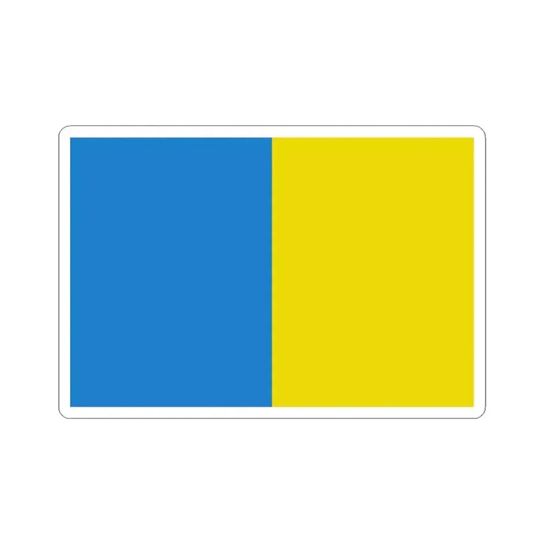 Flag of Temse (Belgium) STICKER Vinyl Kiss-Cut Decal 3 Inch White - The Sticker Space