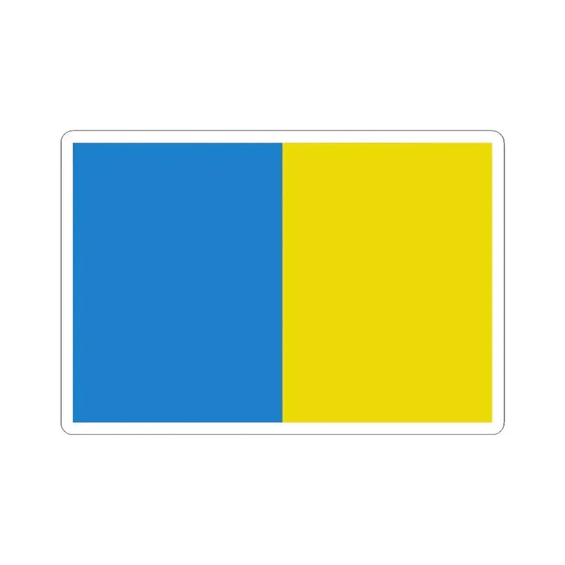 Flag of Temse (Belgium) STICKER Vinyl Kiss-Cut Decal 4 Inch White - The Sticker Space