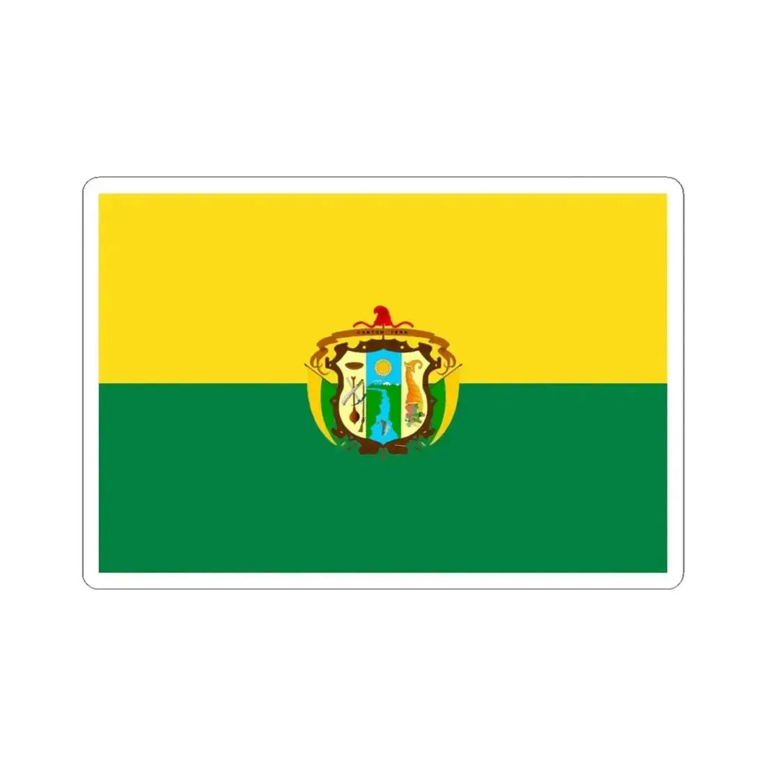 Flag of Tena (Ecuador) STICKER Vinyl Kiss-Cut Decal 4 Inch White - The Sticker Space