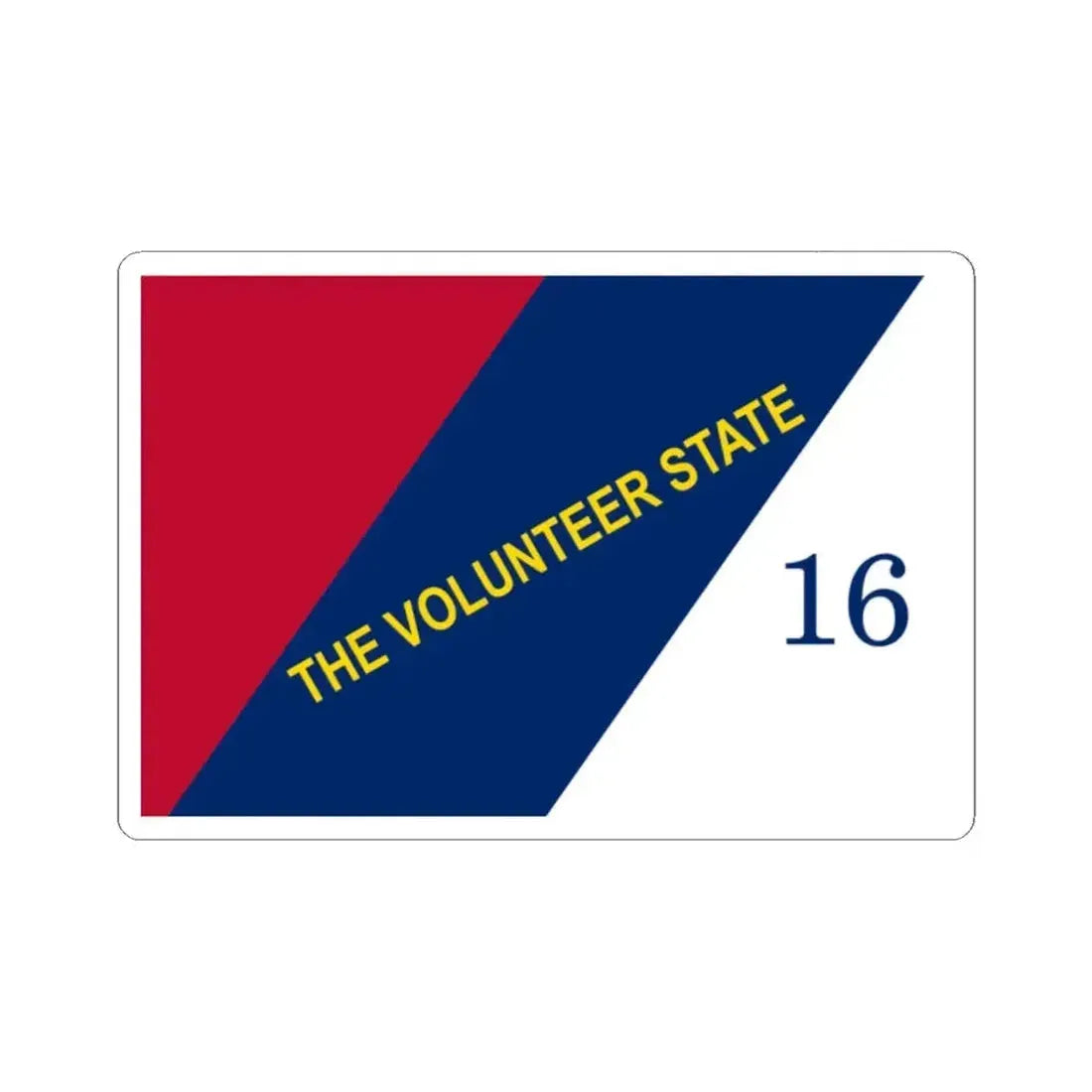 Flag of Tennessee 1897-1905 (United States) STICKER Vinyl Kiss-Cut Decal 2 Inch White - The Sticker Space