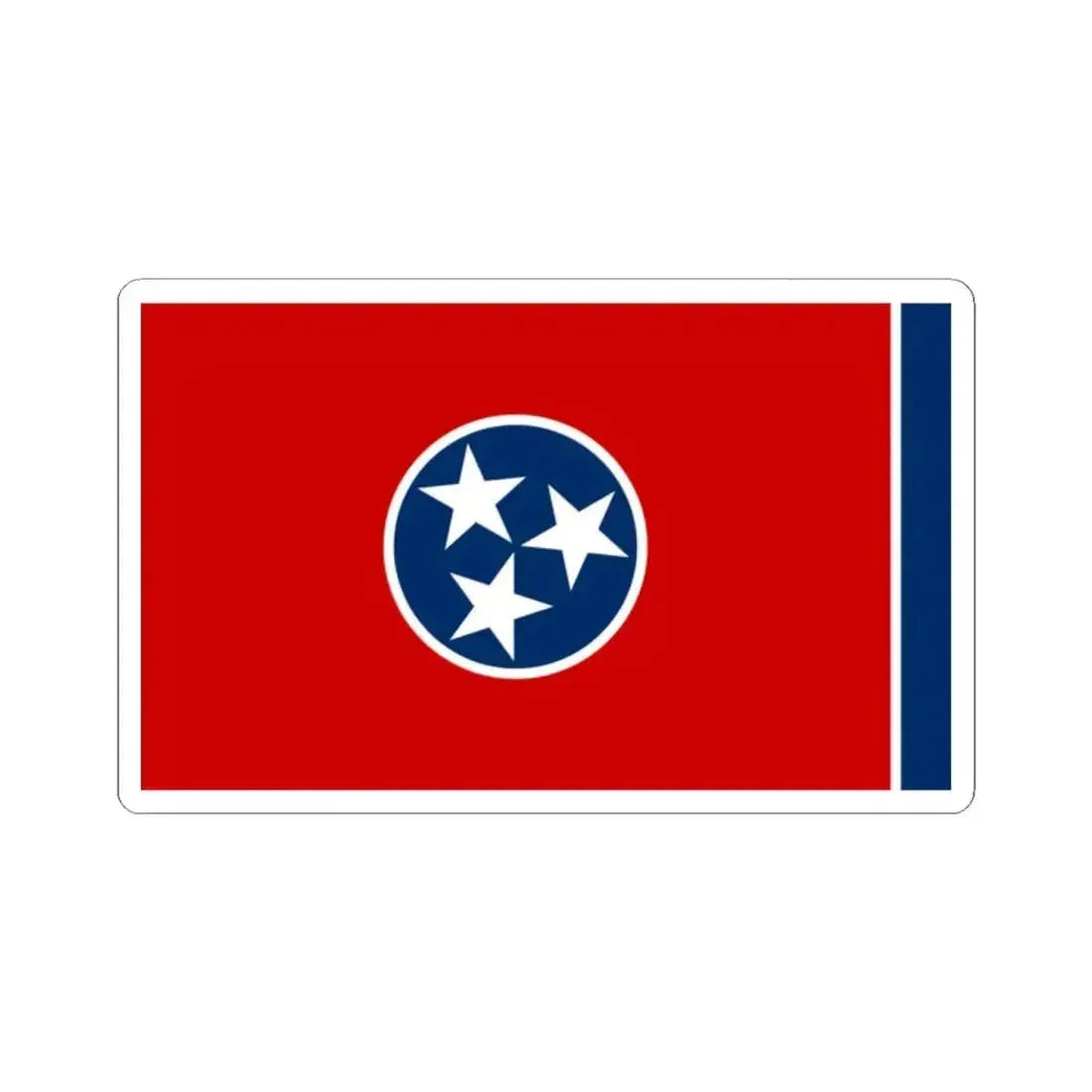 Flag of Tennessee (United States) STICKER Vinyl Kiss-Cut Decal 2 Inch White - The Sticker Space