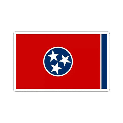 Flag of Tennessee (United States) STICKER Vinyl Kiss-Cut Decal 4 Inch White - The Sticker Space