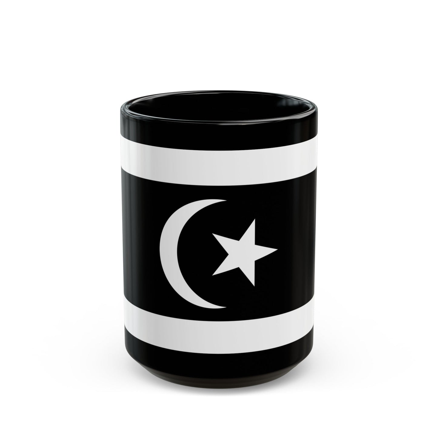 Flag of Terengganu Malaysia - Black Coffee Mug-15oz-The Sticker Space