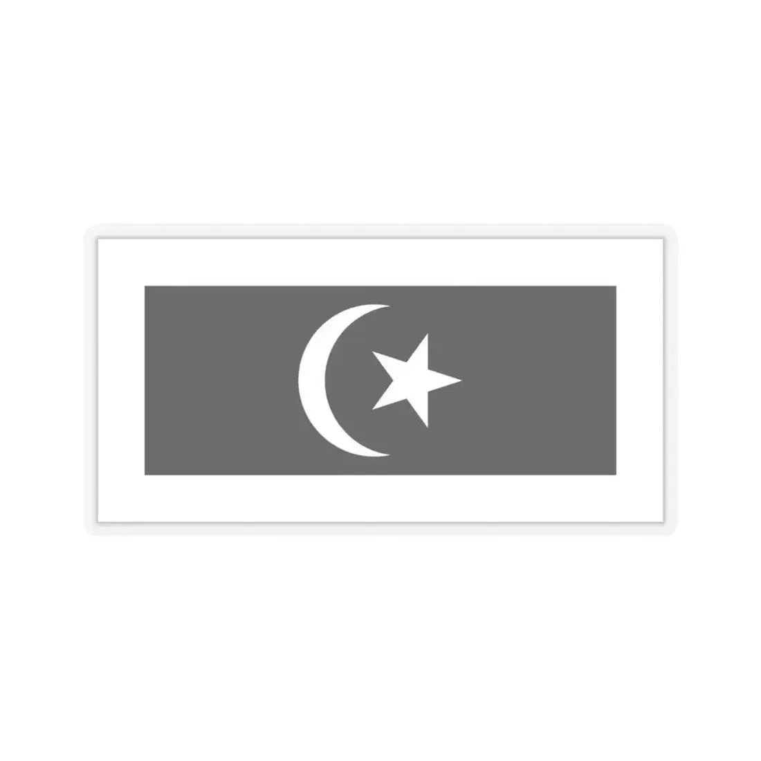 Flag of Terengganu Malaysia - STICKER Vinyl Kiss-Cut Decal 4 Inch Transparent - The Sticker Space