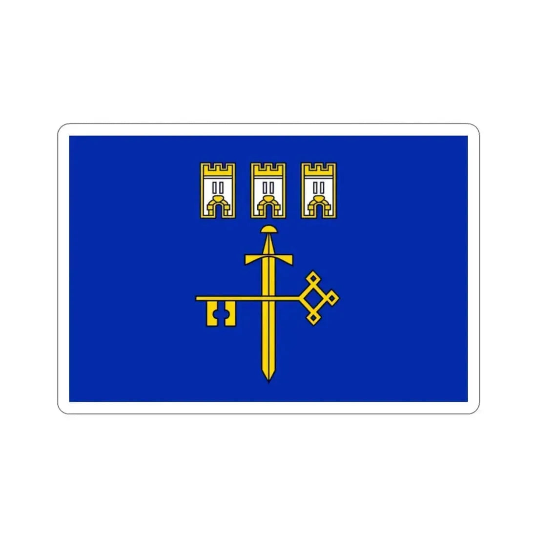 Flag of Ternopil Oblast Ukraine STICKER Vinyl Die-Cut Decal 2 Inch - The Sticker Space