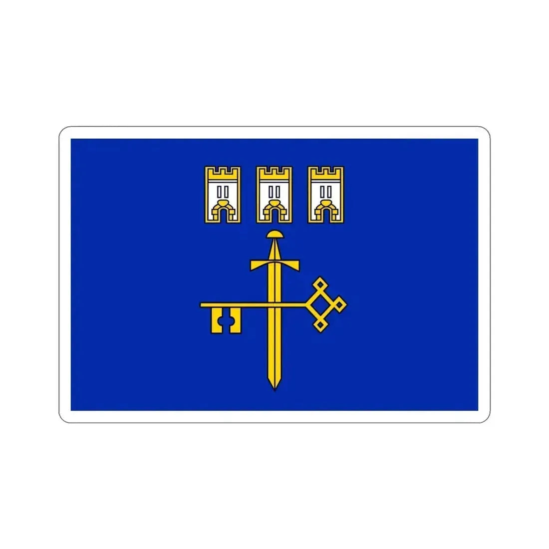 Flag of Ternopil Oblast Ukraine STICKER Vinyl Die-Cut Decal 3 Inch - The Sticker Space